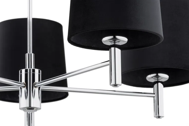 Żyrandol Bolzano Plus 2108 5Xe27 szary/chrom