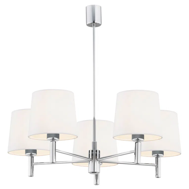 Żyrandol Bolzano Plus 2104 5Xe27 czarny/chrom