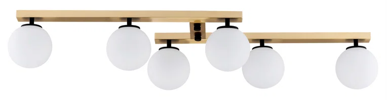 Plafon Freemont 2544 6Xe14 drewno naturalne/biały/czarny