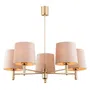 Żyrandol Ponte Plus 2105 5Xe27 beżowy/złoty
