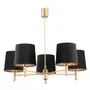 Żyrandol Ponte Plus 2107 5Xe27 czarny/złoty