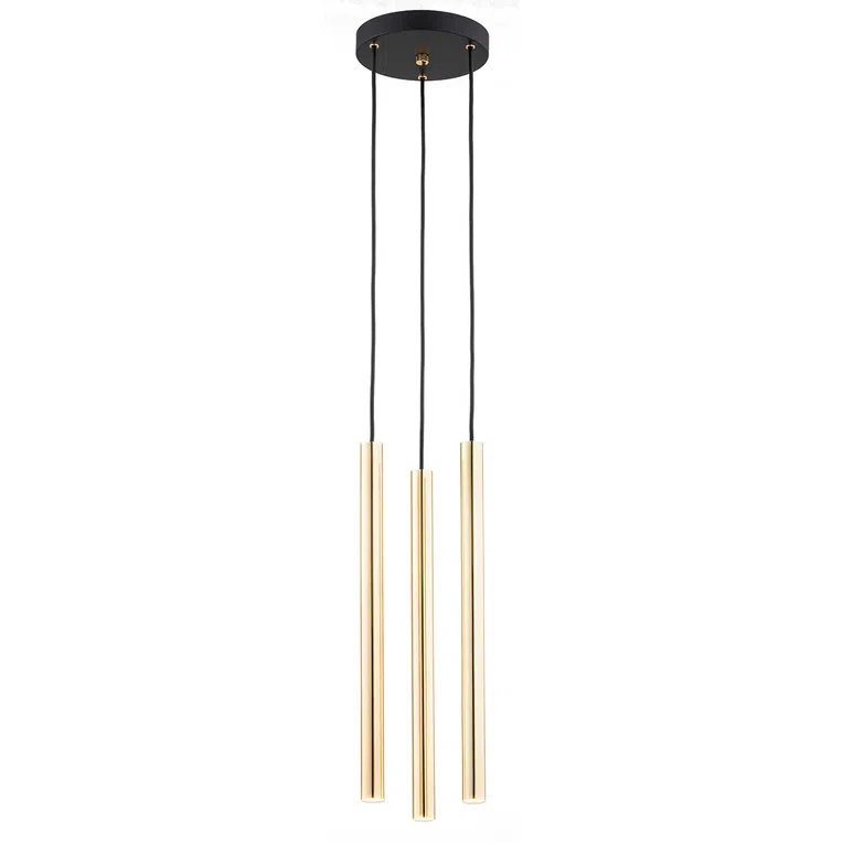 Lampa Wisząca Sicilia Plus 6191 3Xgu10 Led Ar111 mosiądz/czarna