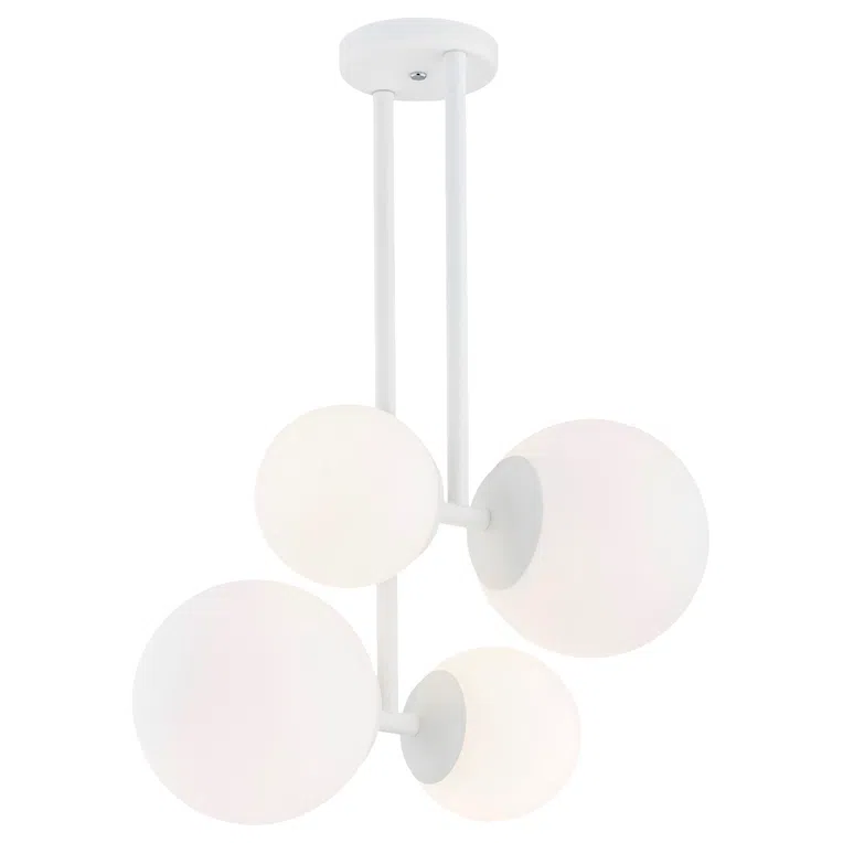 Lampa Sufitowa Aspen 1644 4Xe27 Opal/Biała