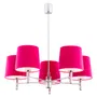Żyrandol Bolzano 2075 5Xe27 różowy/chrom
