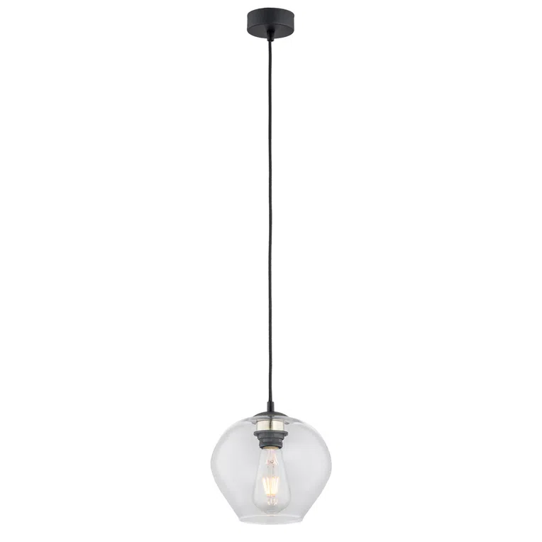 Lampa Wisząca Kalimera 4041 1Xe27 przezroczysta/czarna