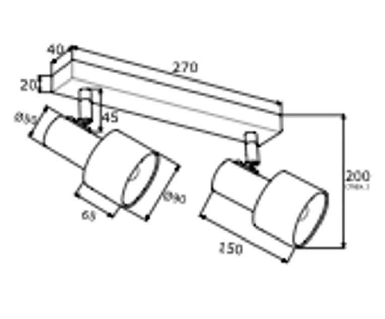 Plafon Doria 927 2Xg9 biały/mosiądz