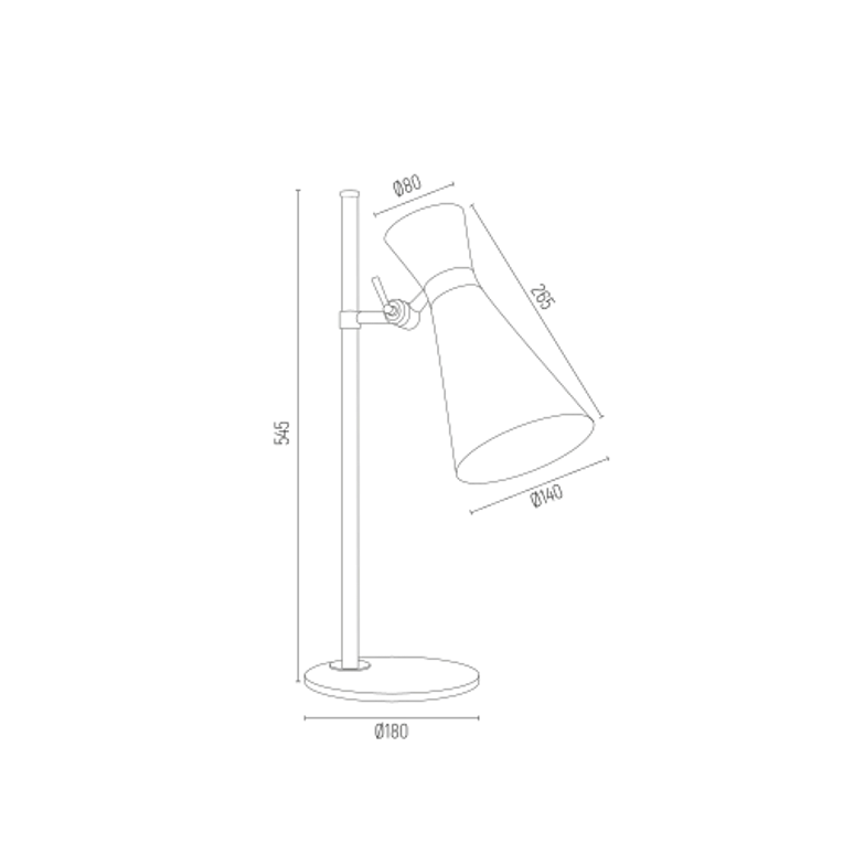 Lampa Biurkowa Lukka 3894 1Xe27 czarna