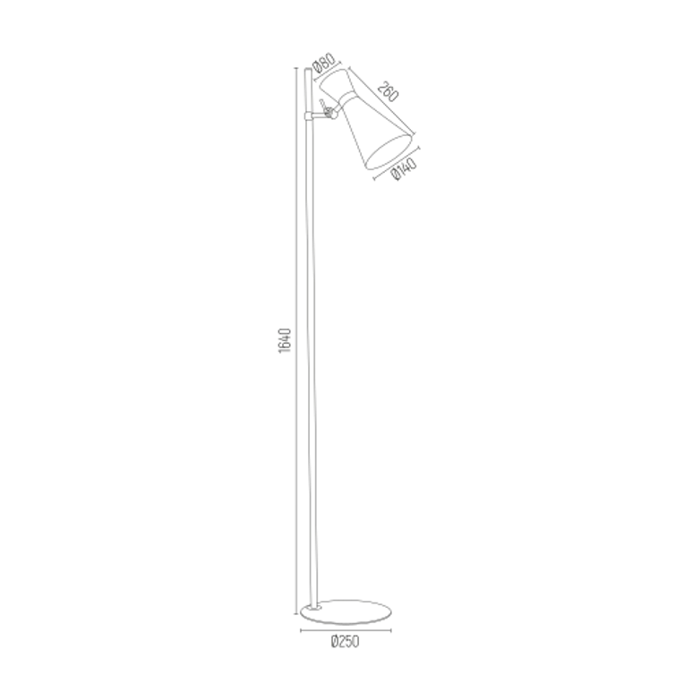 Lampa Podłogowa Lukka 3895 1Xe27 czarna