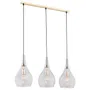 Lampa Wisząca Santana 1444 3Xe27 transparentna/mosiądz
