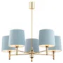 Żyrandol Ponte 2085 Błękit/Ciemny Mosiądz