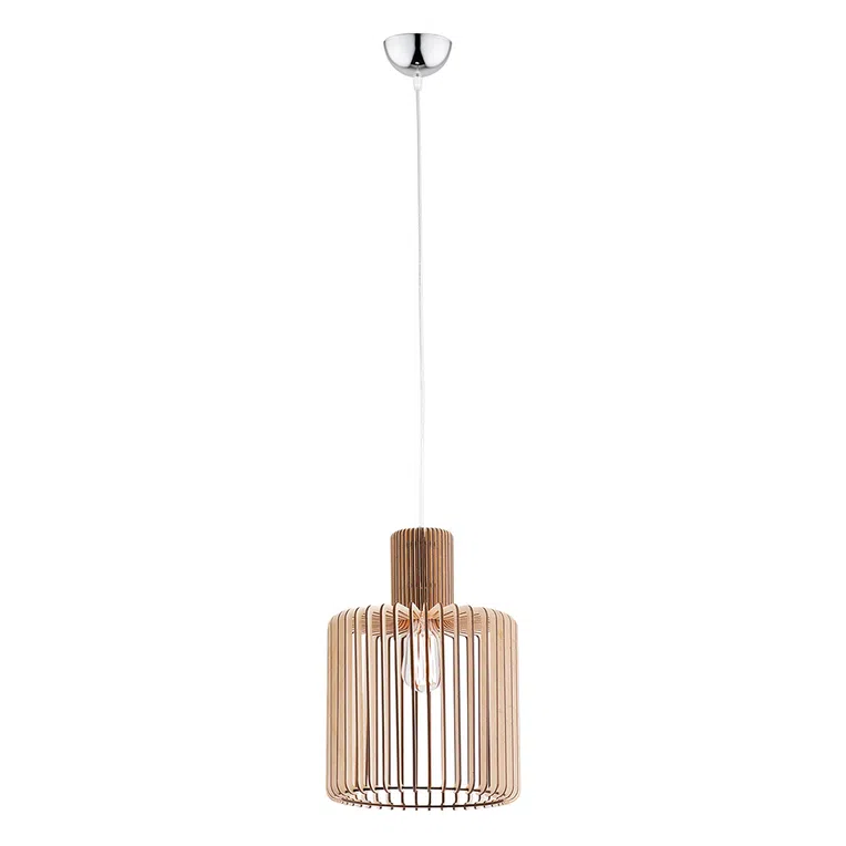 Lampa Wisząca Portoryko 3673 1Xe27 brązowa/drewno naturalne