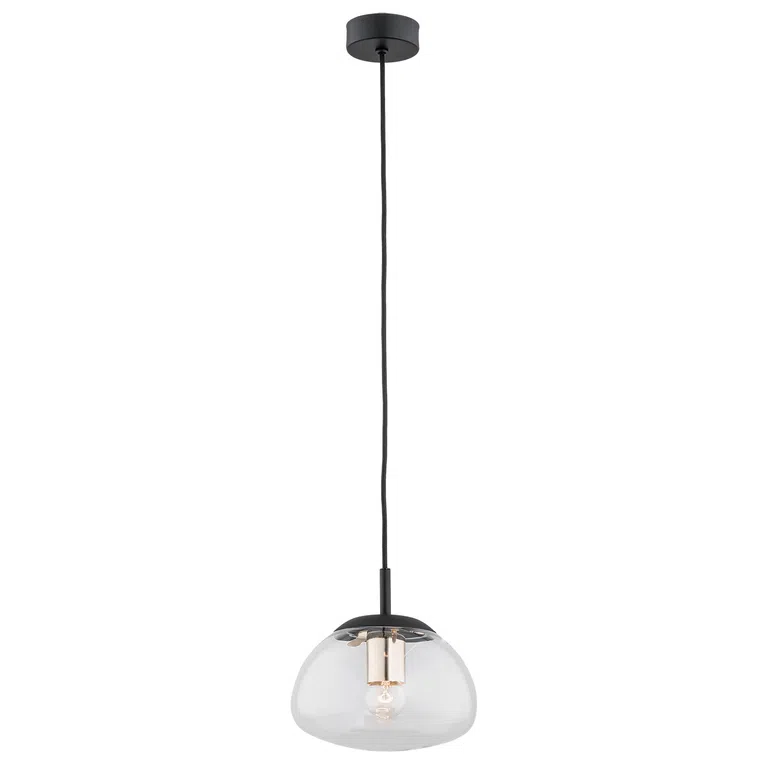 Lampa Wisząca Trini 4331 1Xe27 transparentna/czarna/mosiądz