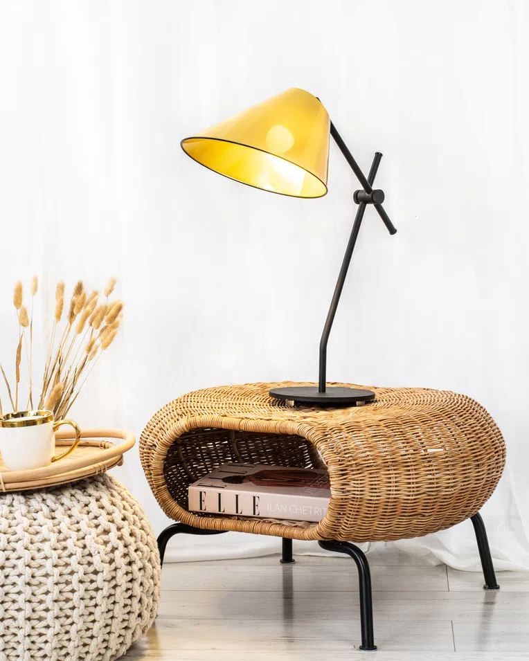 Lampa Stołowa Faron 892 2Xg9 czarna/biała