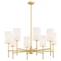 Żyrandol Abruzzo 5051 8Xe14 biały/mosiądz