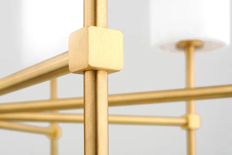 Żyrandol Abruzzo 5051 8Xe14 biały/mosiądz