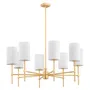 Żyrandol Abruzzo 5051 8Xe14 biały/mosiądz