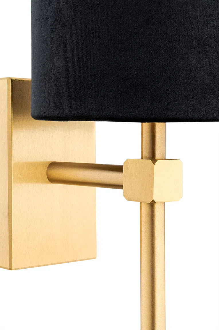 Kinkiet Abruzzo 8035 1Xe14 czarny/mosiądz