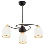 Żyrandol Avila Plus 6144 3Xe27 opal/czarny/mosiądz