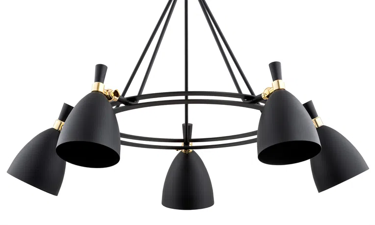 Żyrandol Charlotte 2118 5Xgu10 Led Ar111 czarny/mosiądz