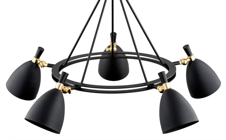 Żyrandol Charlotte 2118 5Xgu10 Led Ar111 czarny/mosiądz