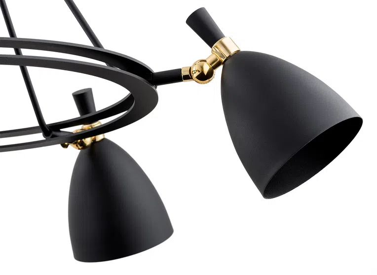 Żyrandol Charlotte 2118 5Xgu10 Led Ar111 czarny/mosiądz