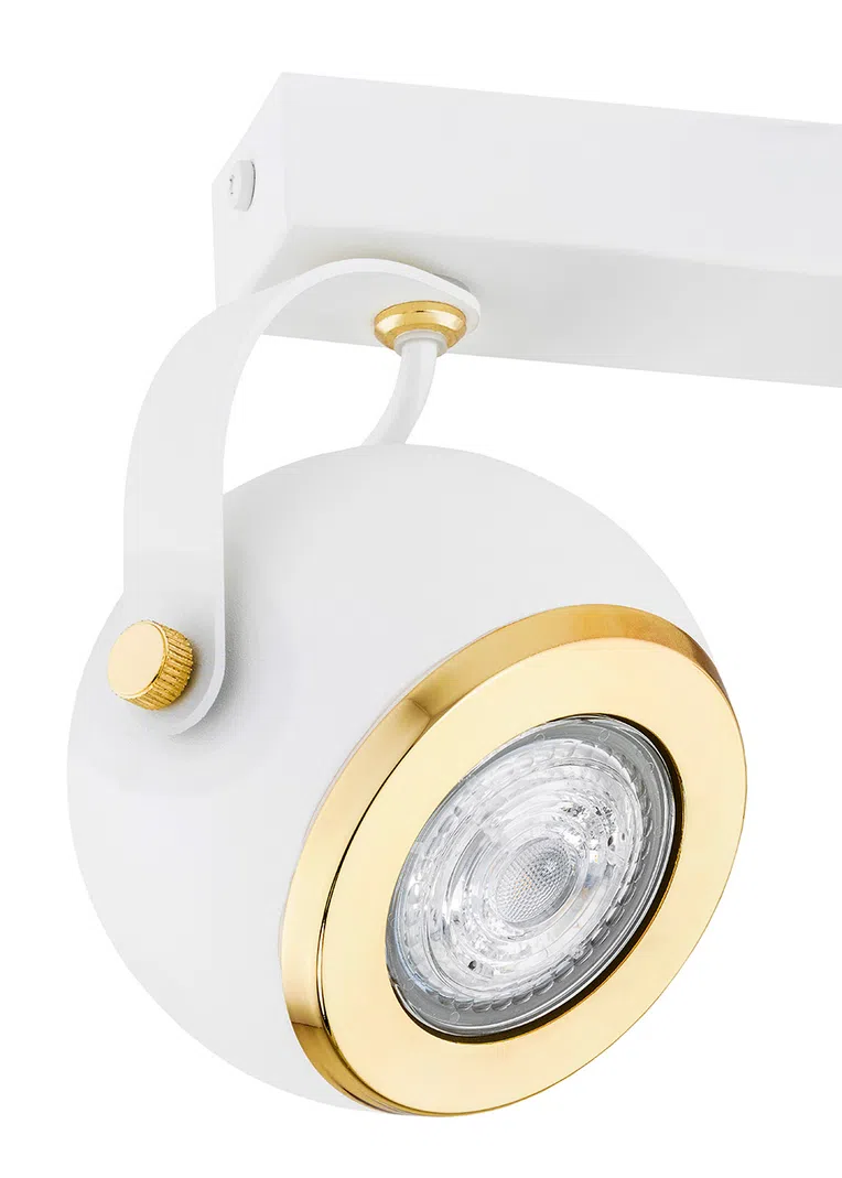 Plafon Kos Plus 7038 2Xe27 biały/mosiądz