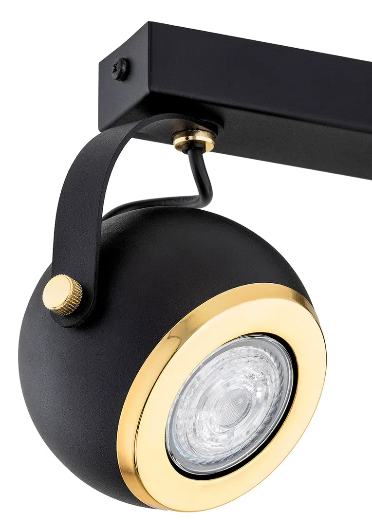 Plafon Kos Plus 7039 2Xe27 czarny/mosiądz