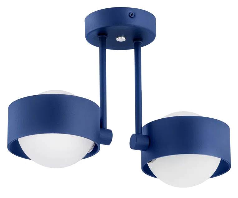 Lampa Wisząca Massimo Plus 7090 2Xg9 opal/granatowa