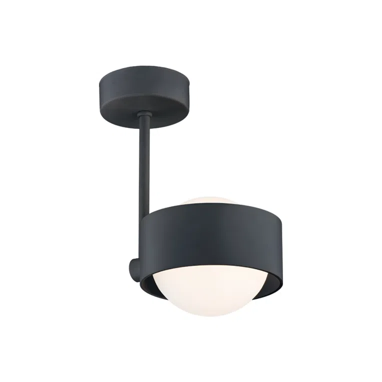 Lampa Wisząca Massimo Plus 8060 1Xe27 opal/czarna