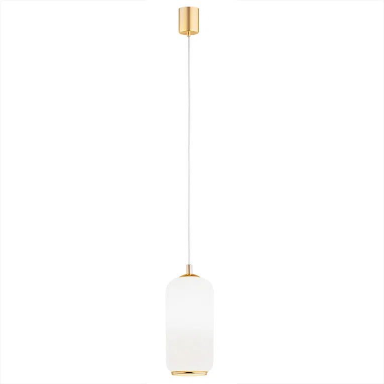Lampa Wisząca Pallado 4993 1Xe27 opal/mosiądz