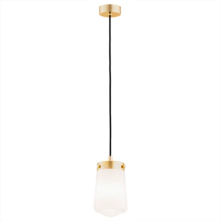 Lampa Wisząca Pasadena 8004 1Xe27 biała/mosiądz
