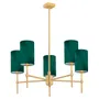 Żyrandol Abruzzo 2147 5Xe14 zielony/mosiądz