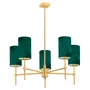 Żyrandol Abruzzo 2147 5Xe14 zielony/mosiądz