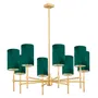 Żyrandol Abruzzo 5055 8Xe14 zielony/mosiądz
