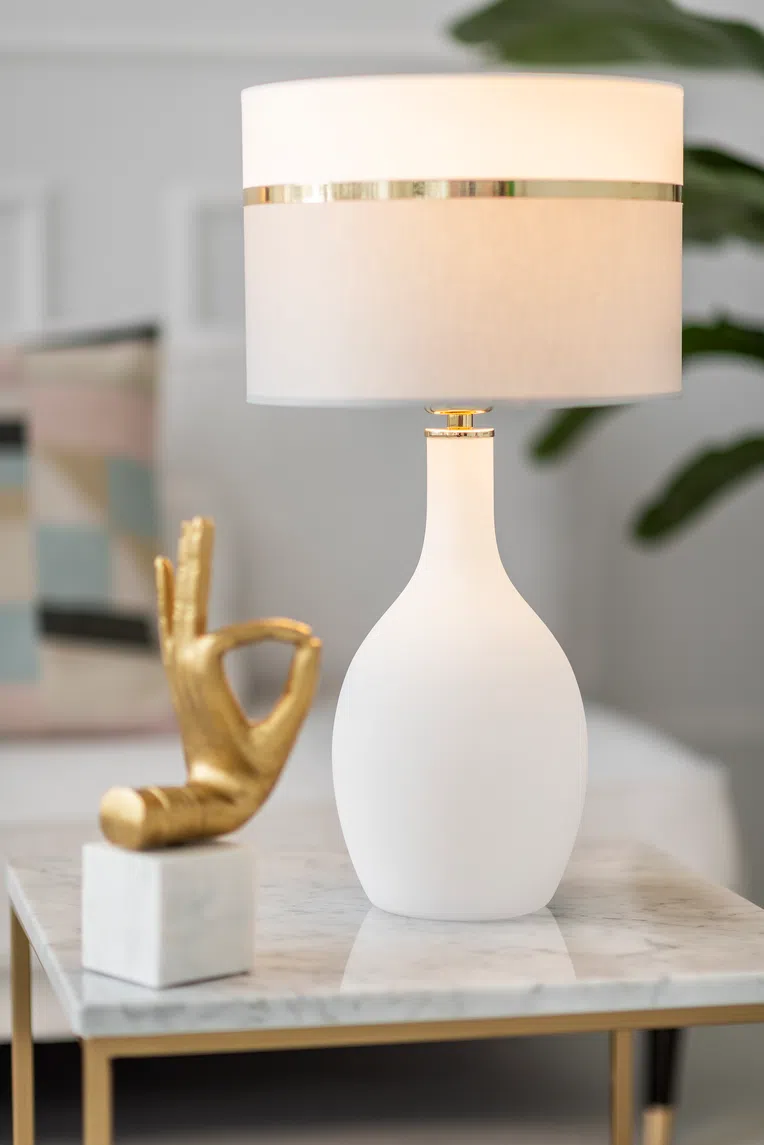 Lampa Stołowa Beja 4359 1Xe27 biała/szara