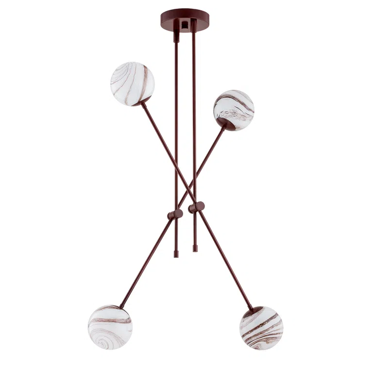 Lampa Wisząca Absos 4xe14 czekoladowy brąz