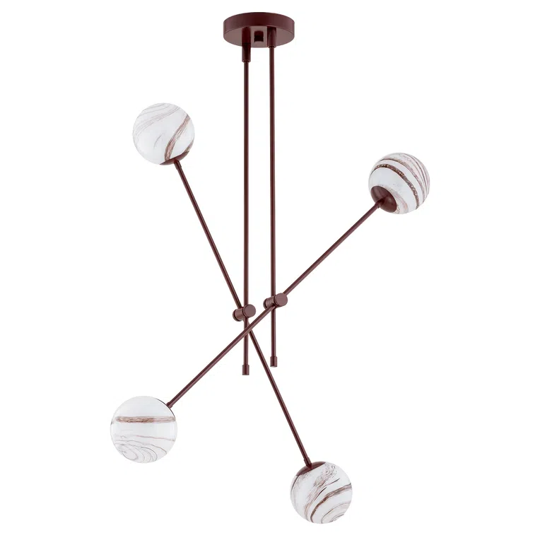 Lampa Wisząca Absos 4xe14 czekoladowy brąz