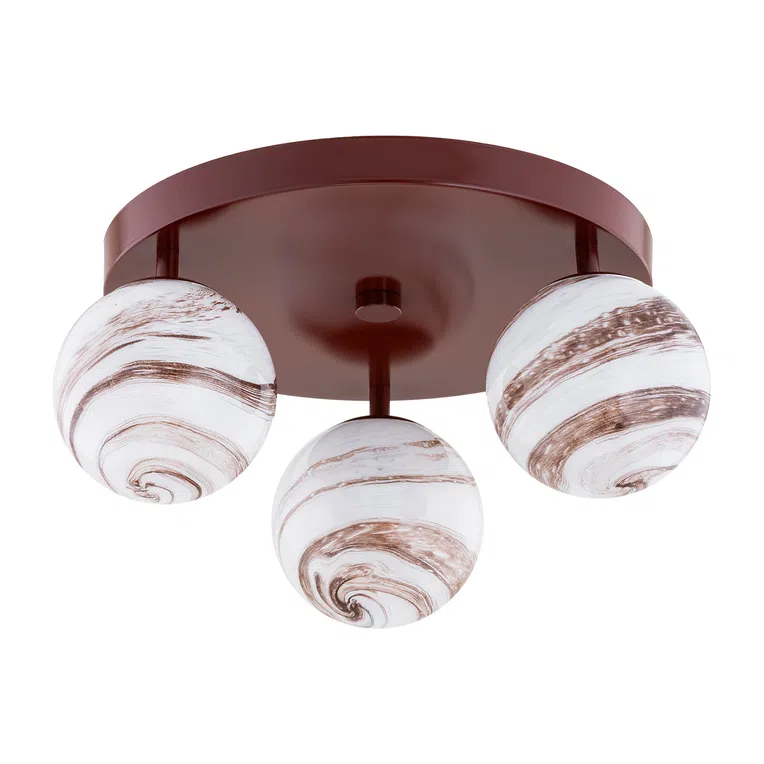 Plafon Fabio 3xe14 czekoladowy brąz