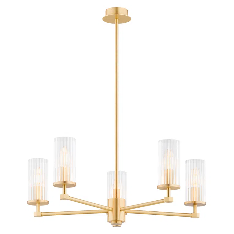 Żyrandol Hampton 5xe14 mosiądz