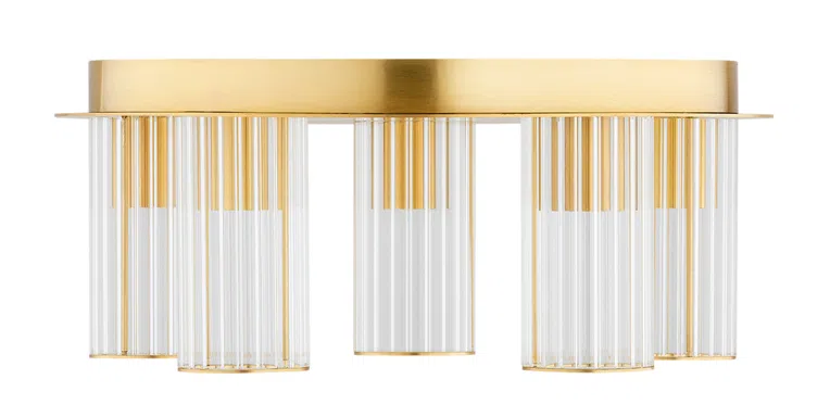 Plafon Hampton 5xe14 mosiądz