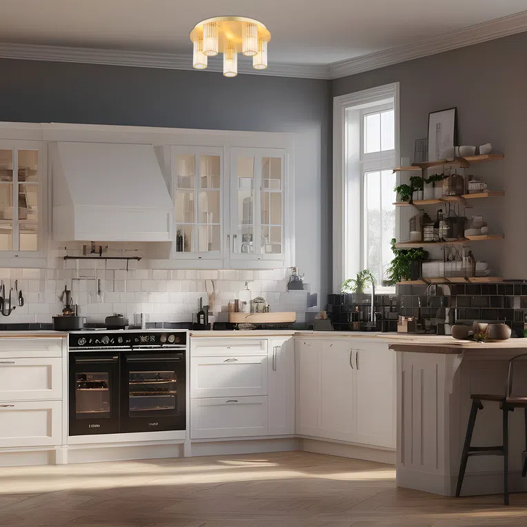 Plafon Hampton 5xe14 mosiądz