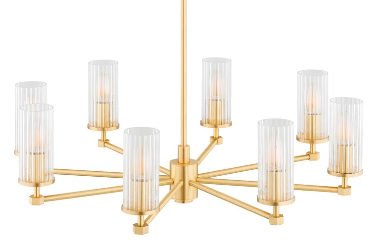 Żyrandol Hampton 8xe14 mosiądz