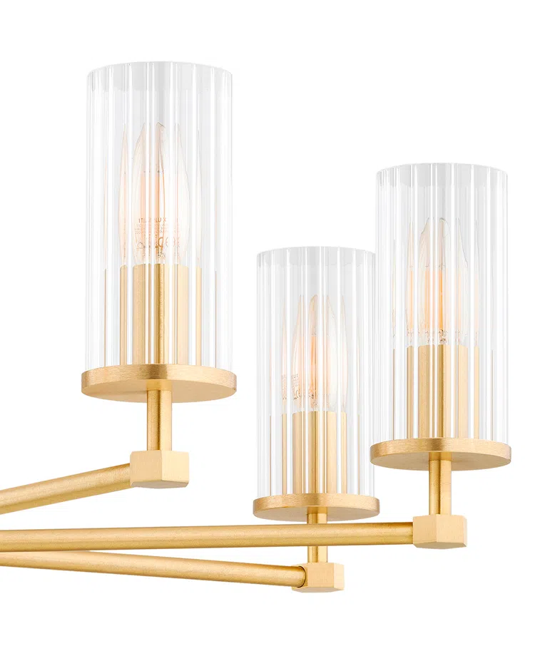 Żyrandol Hampton 8xe14 mosiądz