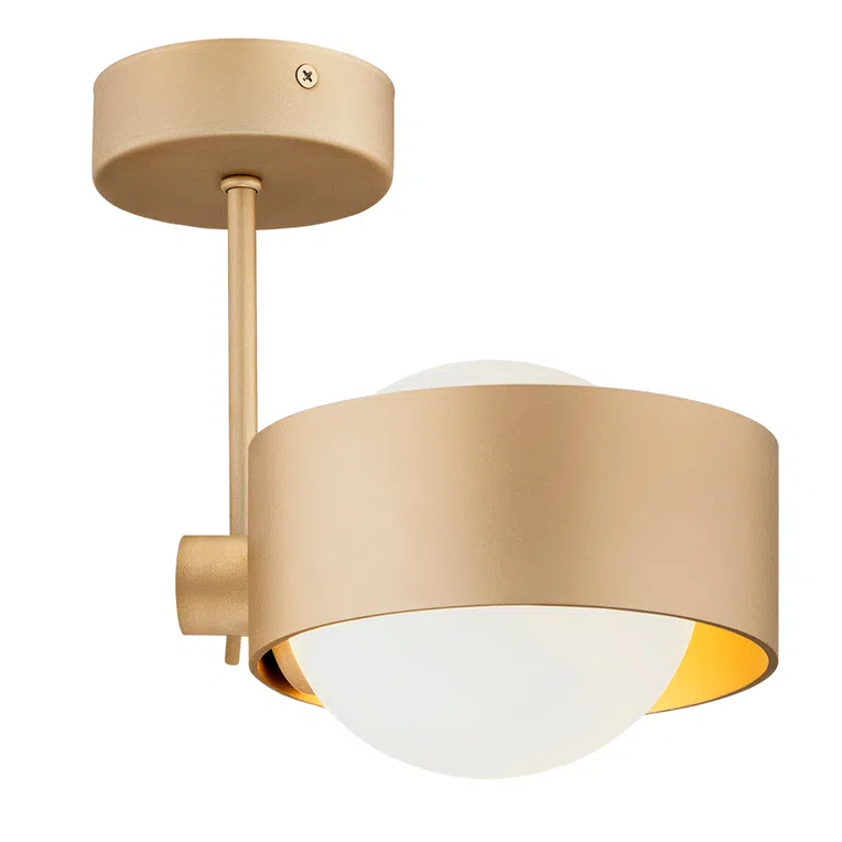 Lampa Sufitowa Massimo Plus 1Xg9 Opal/Złota