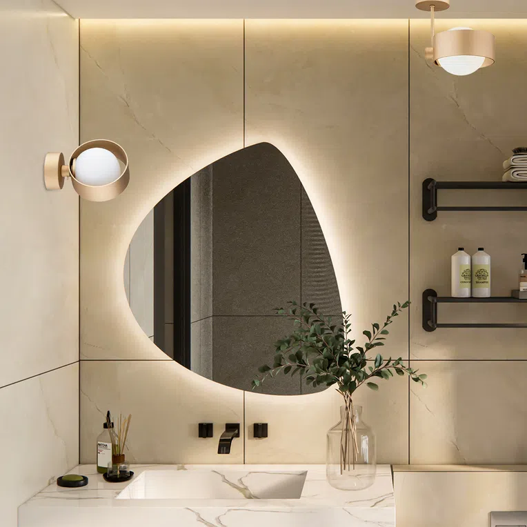 Lampa Sufitowa Massimo Plus 1Xg9 Opal/Złota