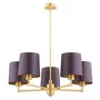 Żyrandol Princeton 5xe27 fioletowy/ mosiądz