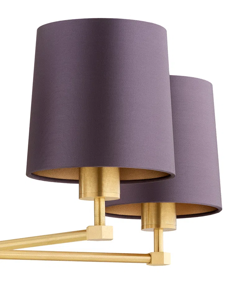 Żyrandol Princeton 5xe27 fioletowy/ mosiądz