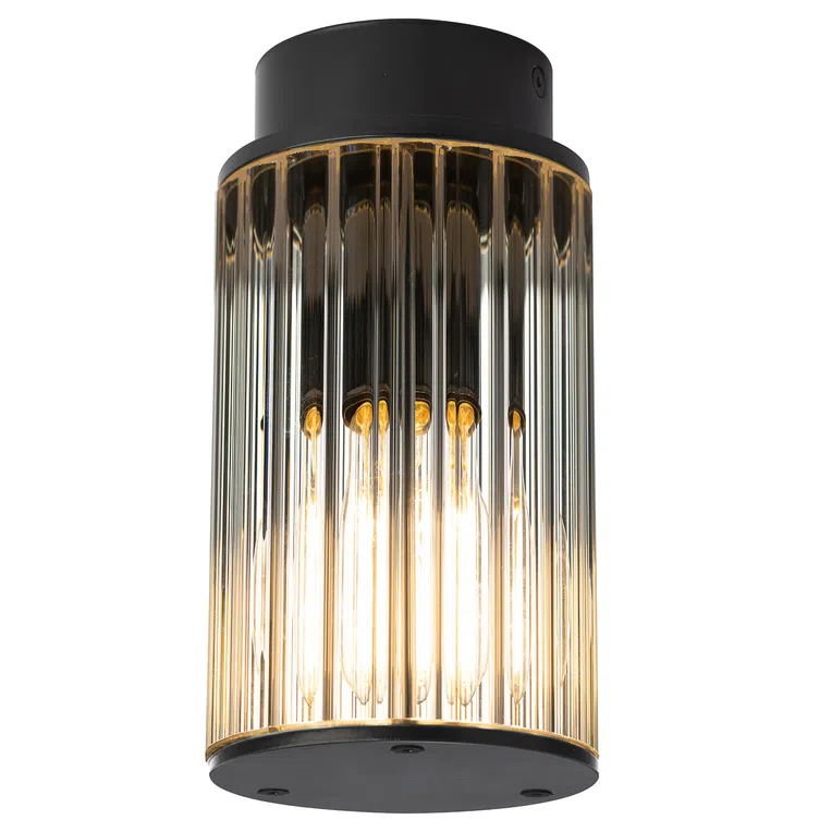 PLAFON 8773 NORFOLK 1XE27 CZARNY/TRANSPARENTNY