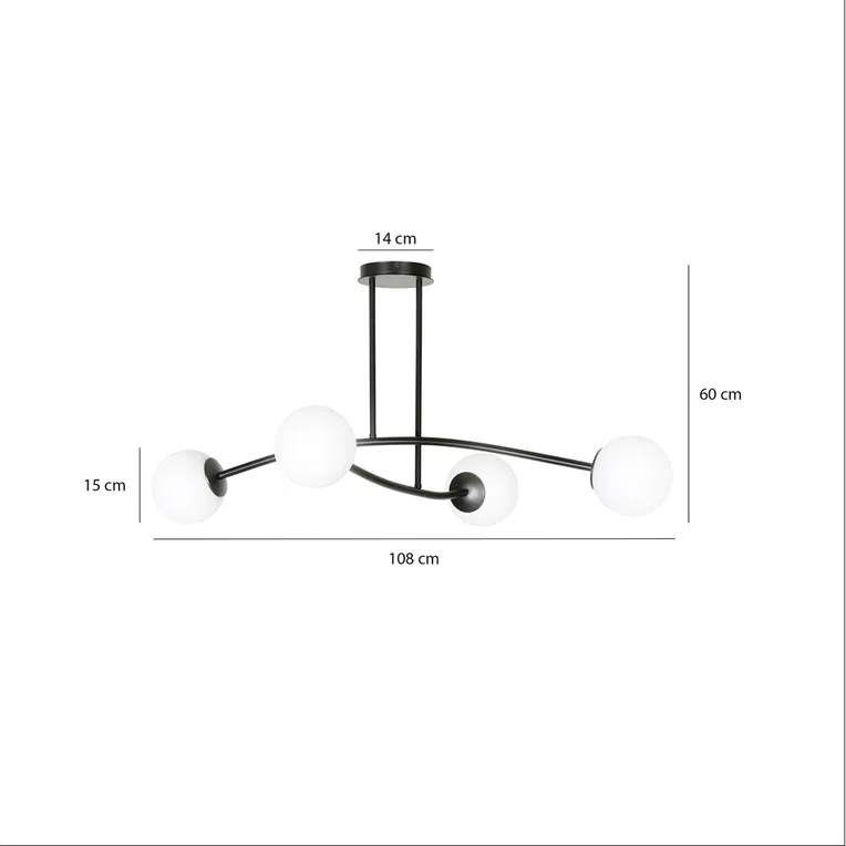 Lampa Sufitowa Halldor 41024/4 4Xe14 biała