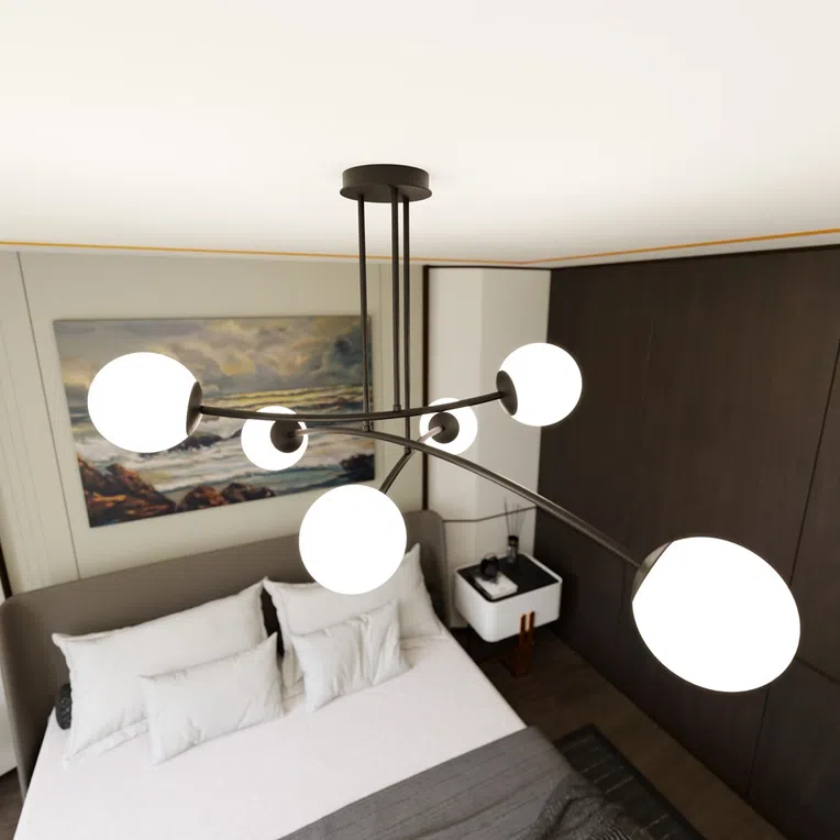 Lampa Sufitowa Halldor 61024/6 6Xe14 biała